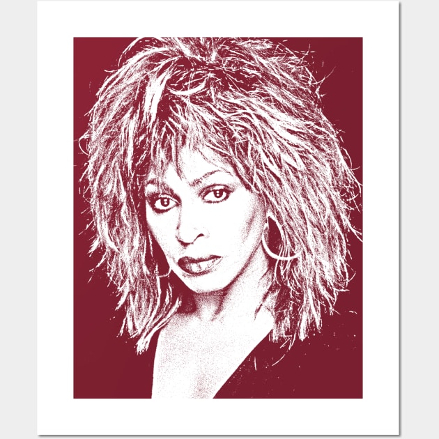 Tina Turner ///// 80s Style Retro Fan Art Design Wall Art by DankFutura